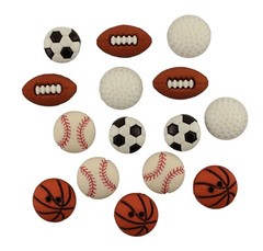 Buttons Galore 50+ Assorted SPORTS Theme Buttons for Sewing & Crafts