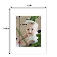 Golden State Art, Acid Free, Pack of 25 11×14 White Picture Mats Mattes with Whi