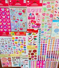 Themed Valentine’s Love Lot, 581 Stickers School Party Cards Kids Teens Teachers