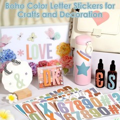 36 Sheets Letter Stickers, 600 Pcs Giant Font, Bulletin Board, Door Decoion