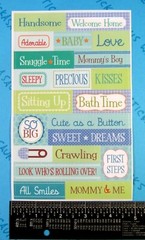 Baby Boy Words & Phrases Sticker Sheet