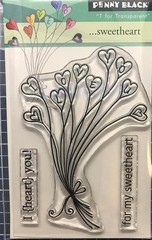 New Penny Black RUBBER STAMP clear Valentines … SWEETHEART LOVE free USA ship