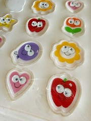 HALLMARK Vintage 80s Puffy Stickers : Googly Google Eyes