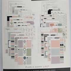 Lot of 4 HAPPY PLANNER Stickers, Neutral Pastel Pink Themes, almost 3000 pieces