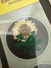 Lot Of 12 REAL Pressed Flowers Stickers Vintage Victorias Garden Scrapbook-36
