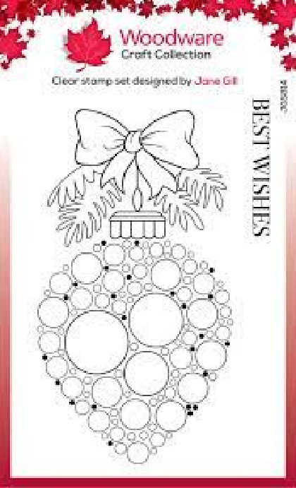 Woodware Craft COLLECTION CLEAR ACRYLIC STAMPS – BIG BUBBLE BAUBLE – BEST WISHES