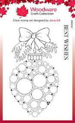 Woodware Craft COLLECTION CLEAR ACRYLIC STAMPS – BIG BUBBLE BAUBLE – BEST WISHES