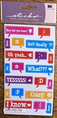 Sticko Phrase Word Did You Hear? Oh Yes!! Crazy! I Know❤️:P :) Scrapbook Sticker
