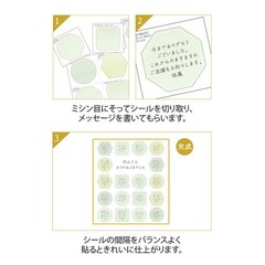 MIDORI Colorcolor Paper Sticker, Semi-Transparent, Green, 82647