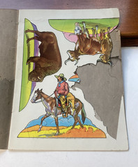 1950’s Vtg Old Western Paper Doll Stand Ups Cowboy/Indian-Cut & Uncut Scrapbook