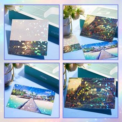 60 Sheets Holographic Laminate Sheets Clear Glitter A4 Size Vinyl Sticker Paper