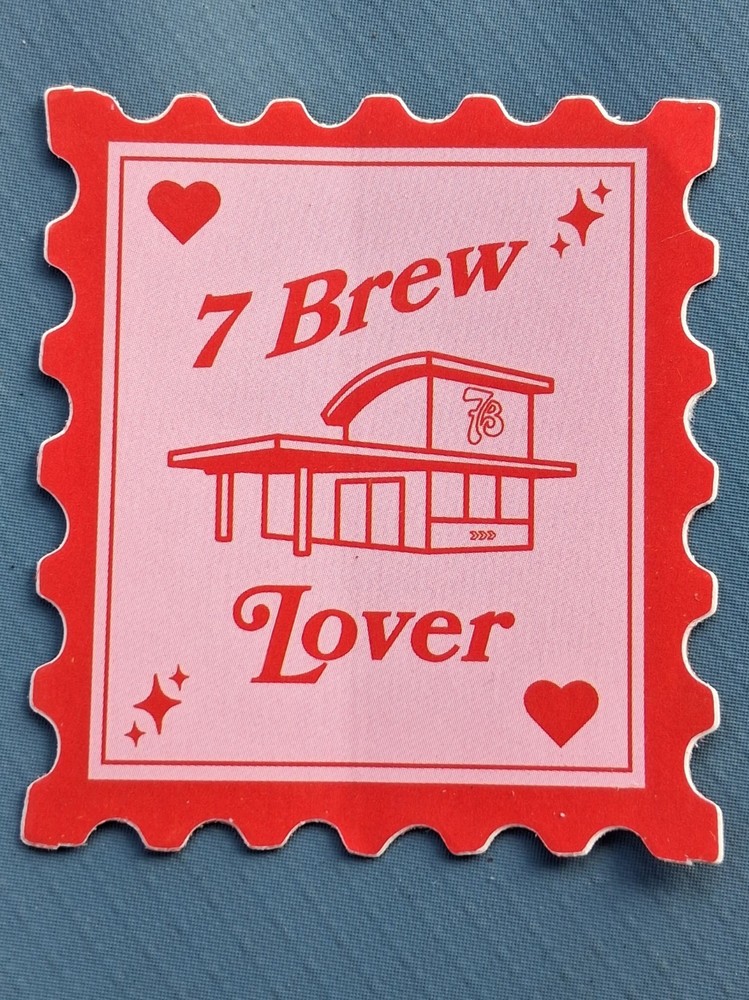 7 Brew Valentines Day Sticker Promo 7 Brew Lover 2/14/26