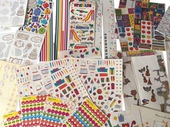 40+ Partial Sticker Sheets 80s 90s Hallmark Sandylion Grossman Junk Journal Lot