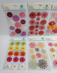 Scrapbooking Sticker Lot of 10 Packages Zinnia Poppy Flowers Dimensional NEW a)