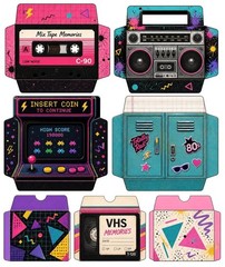 80s Retro Tags Embellishments Junk Journal Scrapbook USA PICK A Set