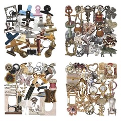 120 Pcs Vintage Scrapbooking Supplies Kit, Thick Cardstock Ephemera for DIY Jour