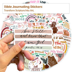 Inspirational Christian Stickers, 200PCS Jesus Bible Verse Waterproof Vinyl for