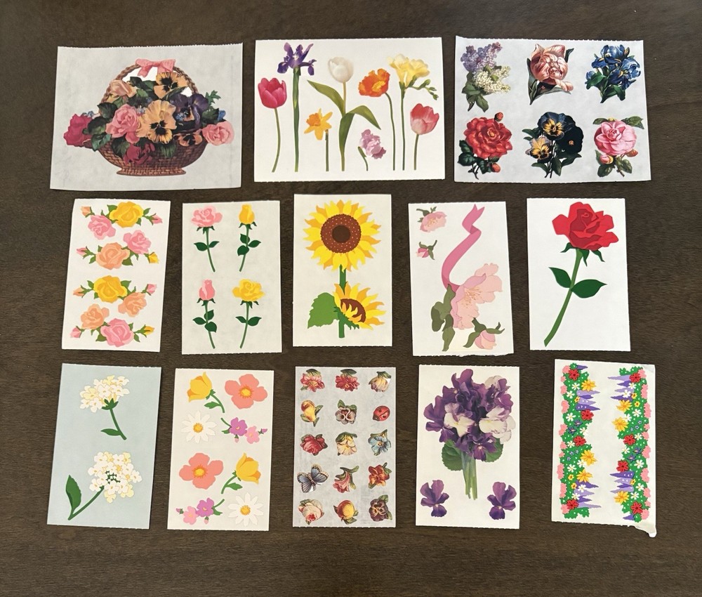 Vintage Mrs. Grossman’s & Gifted Sticker lot “Flower Bunch”