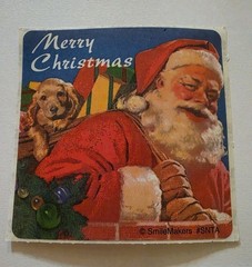 Vintage Haddon Sundblom Smile Maker Santa Claus Stickers 2.5″ x 2.5″ Rare