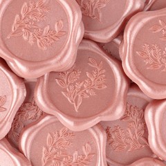 100Pcs Eucalyptus Wax Seal stickers pink Self Adhesive Envelope Seal Stickers