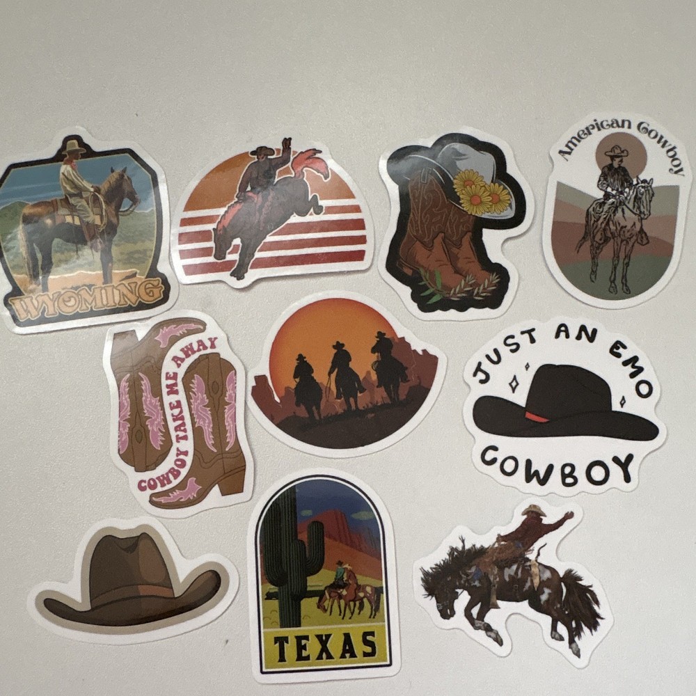 10 STICKERS WESTERN COWBOYS Journal Planner SCRAPBOOK COUNTRY WSIPV