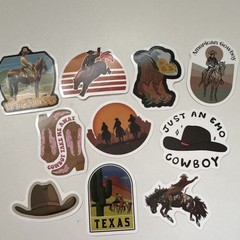 10 STICKERS WESTERN COWBOYS Journal Planner SCRAPBOOK COUNTRY WSIPV