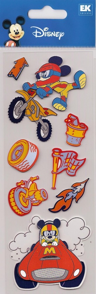 Licensed Disney Mickey ROAD CHASER Racing Theme Stickers 70064 FAST FREE ship!