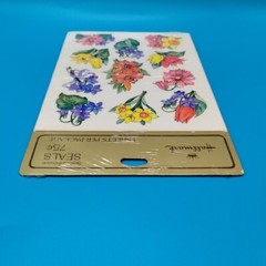 Vtg Hallmark Stickers Colorful Flowers Floral 4 Sheets New In Package 1979