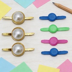 500 PCS Mixed Style Size Metal Brads Kit Colors Paper Fasteners Round Pin
