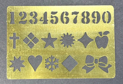 Lot Of Craft & Scrapbooking Supplies: Small Stencils Tags Embellishments Misc
