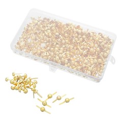 500Pcs Gold Metal Brad Fasteners with Elegant Finish for Craft DIY Projects