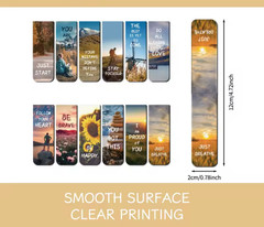 Set of 6- Inspirational Magnetic Bookmarks with Motivational Quotes Book Readers