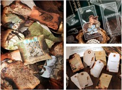 200PCS Vintage Scrapbooking Supplies Pack for Junk Journal Planners Decoupage Pa