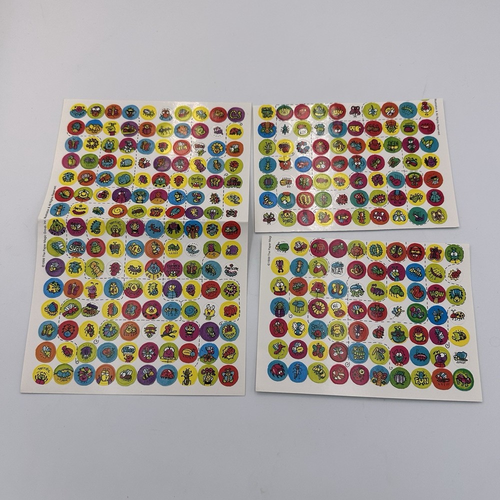 1999 Paper Magic Stickers Bug – Small – Vintage – Reward Stickers