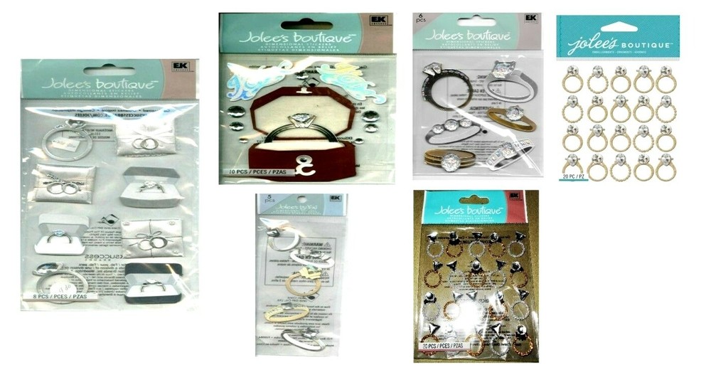 ENGAGEMENT RING I do Diamond Wedding Rings Jolee’s Stickers Scrapbook PICK