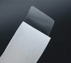 Hybsk Clear Seal Sticker Labels 1X2 Inch Rectangle Square Crystal Clear Retail P