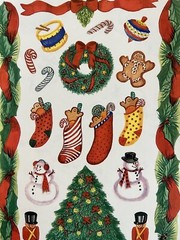 Rare Vintage CHRISTMAS Stickers & Borders By Tie Me To The Moon – Large Sheet