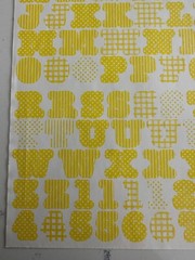 Making Memories Large Yellow Pattern Upper/Lower Case ABC/123 Scrapbooking