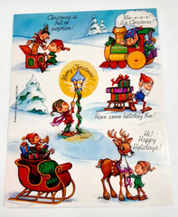 vintage 80’s AGC Elf Himself sticker sheet