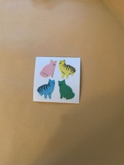Vintage 1980s Great Seven Fuzzy Cat Stickers