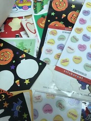 Vtg 80’s Sticker Lot 500+ Hallmark AGC Sandy lion Holiday Lot 3 Halloween Puffy