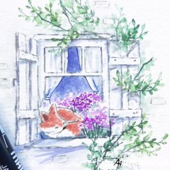 New ART IMPRESSIONS Rubber Stamp Cling Watercolor WINDOW SET free USA ship