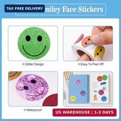 Anwyll 500Pcs Smiley Face Stickers – Happy Face Stickers 1Inch Smiley Sticker Ro