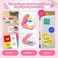Sticker Maker Kit for Kids – DIY Unicorn Puffy Sticker Art & Crafts Kit for G…