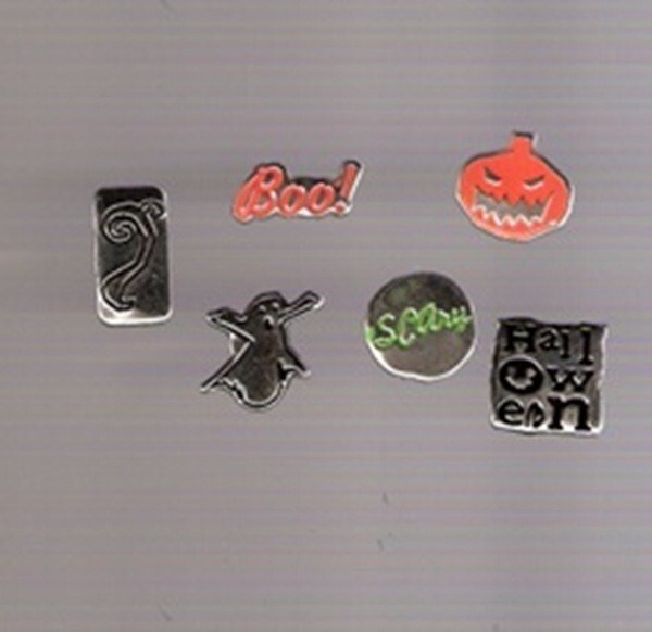 6 PC HALLOWEEN SCRAPBOOKING DECORATIVE BRADS EYELET OUTLET 6 PCS 6 DESIGNS