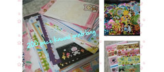 Kawaii 200 piece stationery grab bag – memo sheets, sticker flakes, tape samples