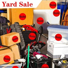 SOLD Labels 2″ Round Fluorescent Red 500/Roll Retail Yard Sale Inventory Tag NEW