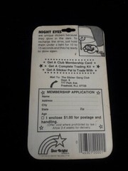 Vintage 80’s Glow In The Dark Sticker Sheet NOS Night Eyes By Star Bright Design