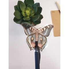 Dark Moth Sticker | For Computers, Journals, Phones | Clear Transparent Vinyl