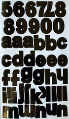BLACK 1-1/4” ALPHABET Stickers(4 sheet)Making Memories•Letters•Numbers •Words•